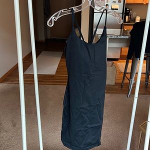 Nylon bodycon dress with build in bra - size S